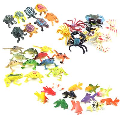 Mini Bunte Simulationsfrosch Goldfisch Figuren Tier Bad Pädagogisch Kinder Spielzeug