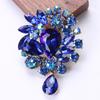 SKEDS Rhinestone Luxury Flower Brooch Pin For Women Elegant Crystal Pendant Wedding Party Jewelry Creative Brooches Pins Gift