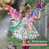 with Music Lights Moving Elf Wing Glowing Shiny Lights Fairy Wings  Halloween
