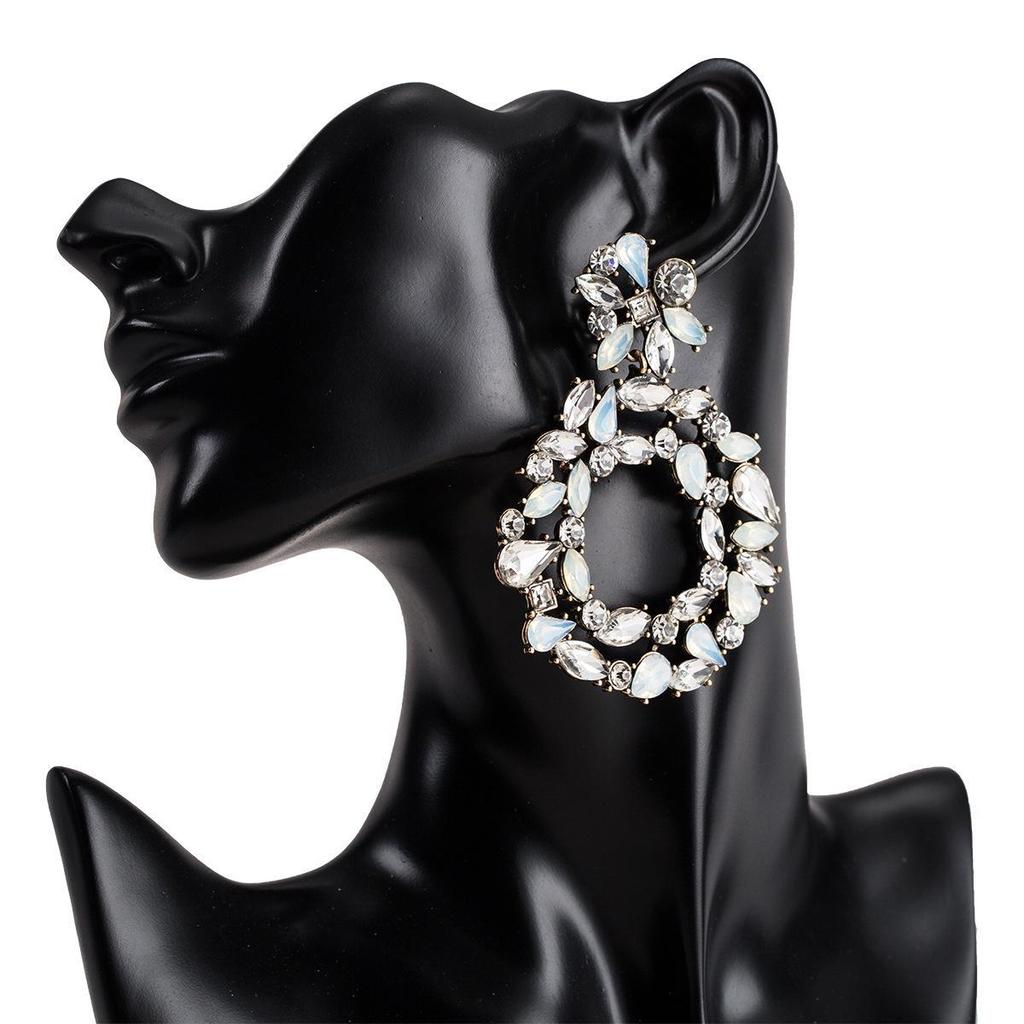 2019 European & American Exaggerated Round Diamond Acrylic Earrings
