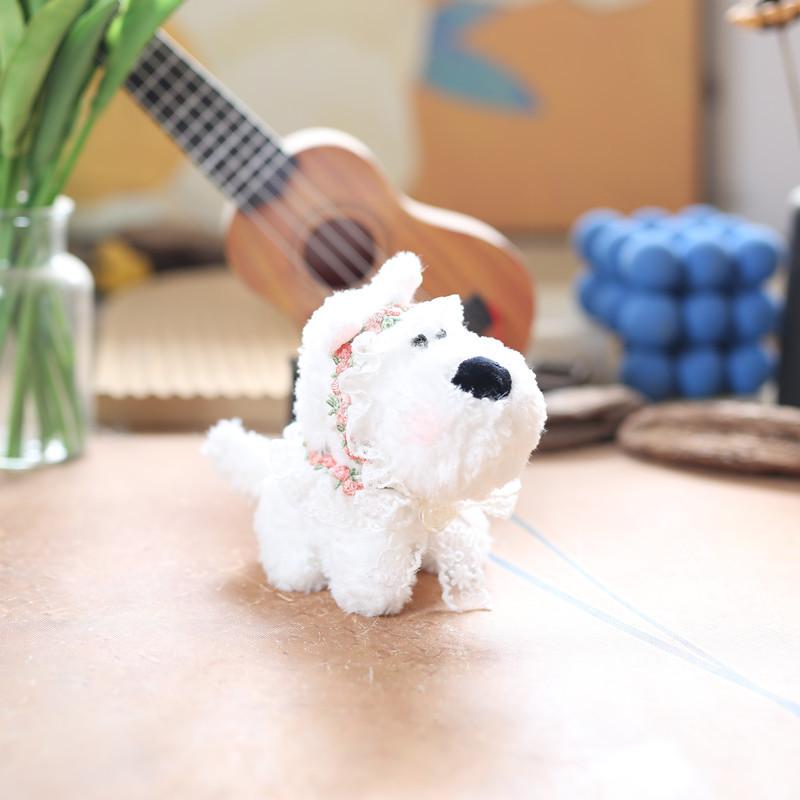 

Милый милый щенок Вест-Хайленда плюшевая игрушка кукла мультяшный школьный портфель подвесной орнамент брелок кукла 15 cm.