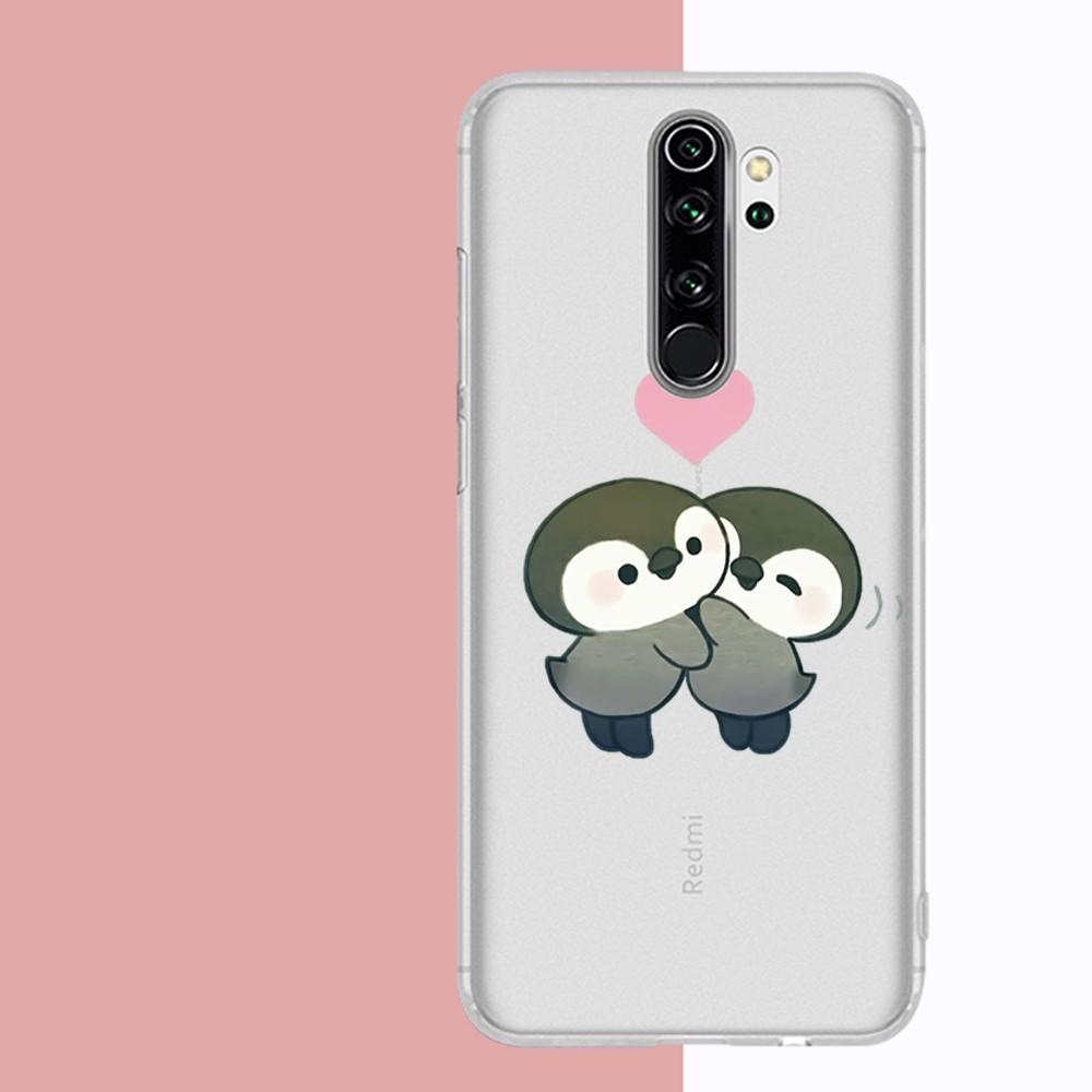 Penguin Kawaii Cartoon Phone Case For Samsung S 20 21 22 23 for Redmi Note7 8 9 10 for Huawei P20 30 40 Clear Case