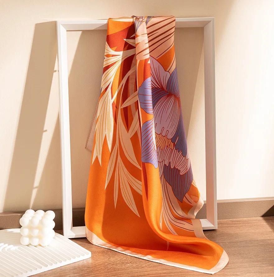 100% Mulberry Silk Scarf  Four Seasons Versatile Premium Printed Shawl