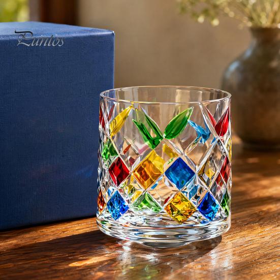 Ποτήρι Whiskey Swirl Περιστρεφόμενο Ποτήρι, Χειροποίητο Περιστρεφόμενο Ποτήρι με 360-μοίρες Περιστροφή Ανάγλυφη Βάση Ποτηριών από Απομίμηση Κρυστάλλου, Ποτήρι Λικέρ για Οικιακό Μπαρ