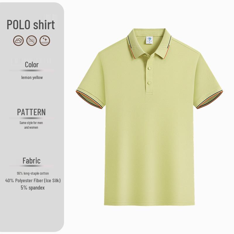 Custom Plus Size Cotton Polo Shirt with Logo Printing - Short Sleeve Lapel Design for Workwear