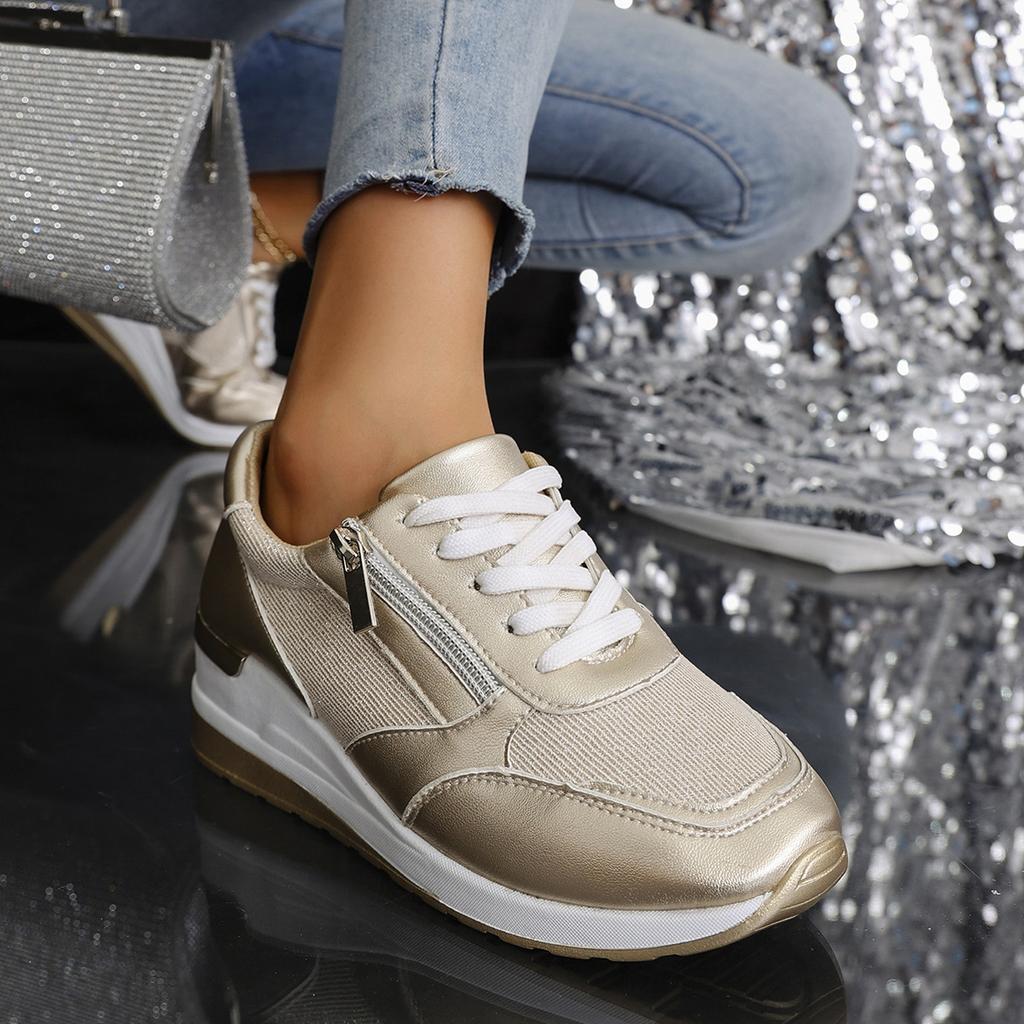 Damen Sneaker Schuhe Mode Tennis Damen Plateau Damenschuhe Designer Neue Trainer Groß Lässig Keilabsatz Dicke Sohle Rosen