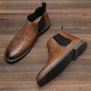 40~46 Chelsea Boots Men   Comfortable Fashion Leather Men Boots