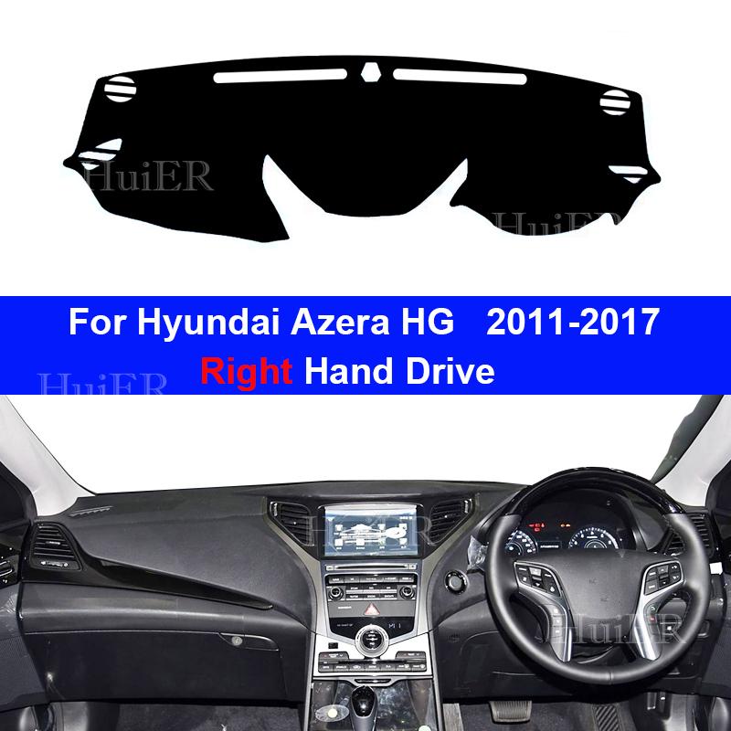 For Hyundai Azera HG 2011-2013 2014 2015 2017 Auto Dashboard Cover Dash Mat Board Pad Carpet Dashmat Anti-UV Mats Accessories