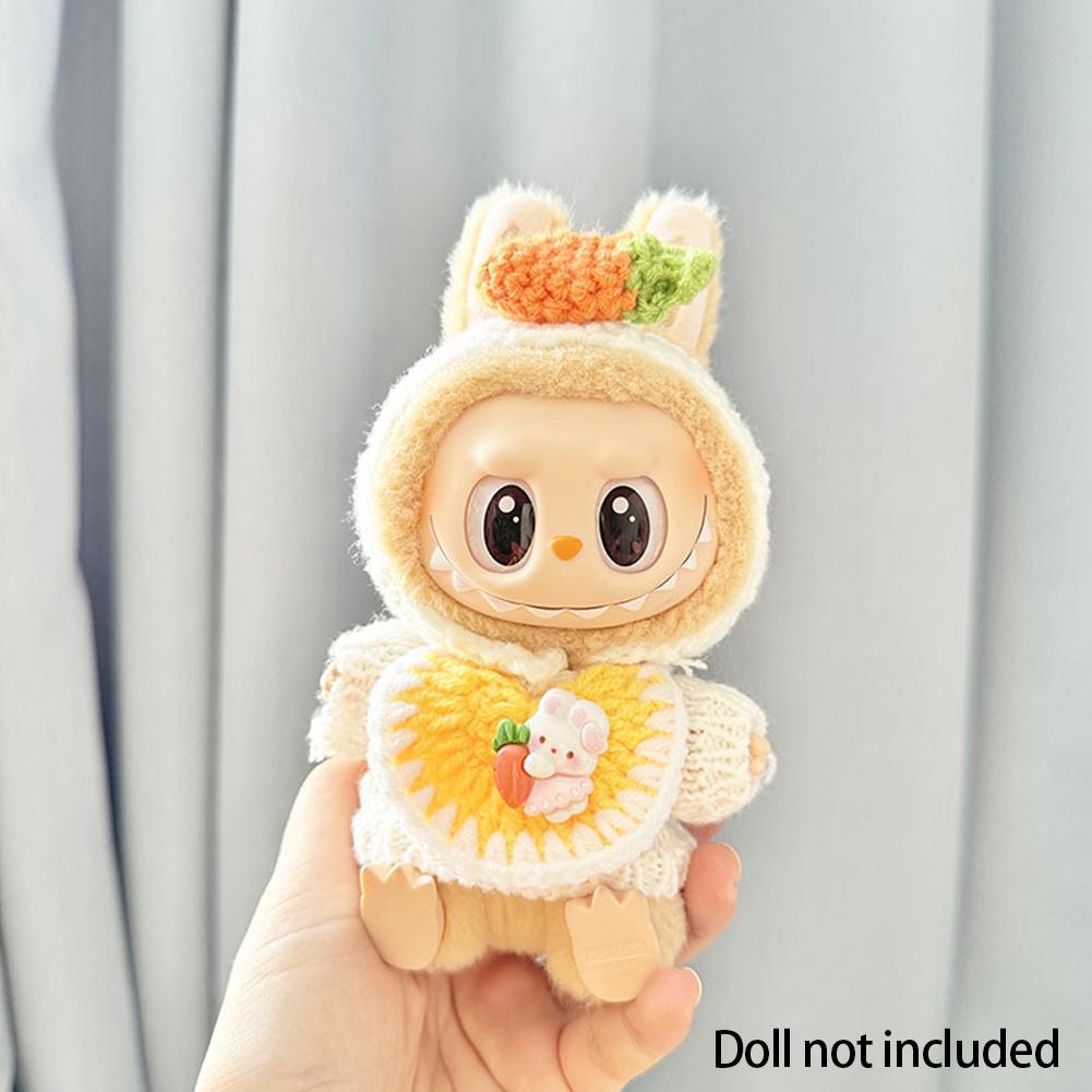 

Для 17 см Кукольная одежда Лабубу Модная одежда Толстовки Кукольная одежда Цветовые толстовки Кукольные аксессуары Милые украшения Маленькая одежда жёлтый