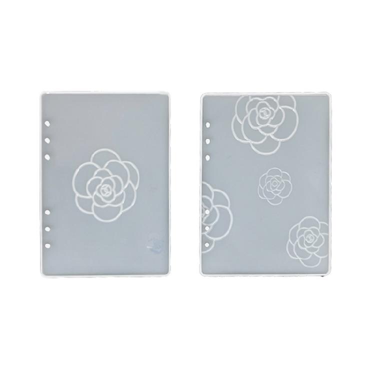 Notebook Silicone Mold Camellia Pattern Decoration Art Decorative Mold 1