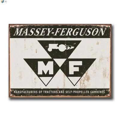 Retro Poster Massey Ferguson Tractors Tin Sign Metal Plaque Farm Bar Bistro Shop Wall Decoration Vintage Metal Plate 12*8 Inc