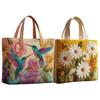 Gewatteerde Tote Bag Grote Capaciteit Schouder Handtas Lichtgewicht Bloemen Schoudertas voor Woon-werkverkeer Werk Boodschappen Date Feest Bruiloft