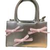 Bow Minority Crossbody Bag Pure Desire Sweet Lady Style Portable Simple Commuting Small Square Bag