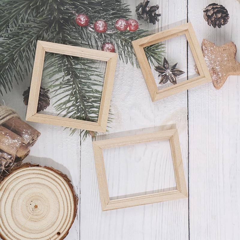 1/12 Dollhouse Miniature Wood Photo Frame Simulation Furniture Model Accessories