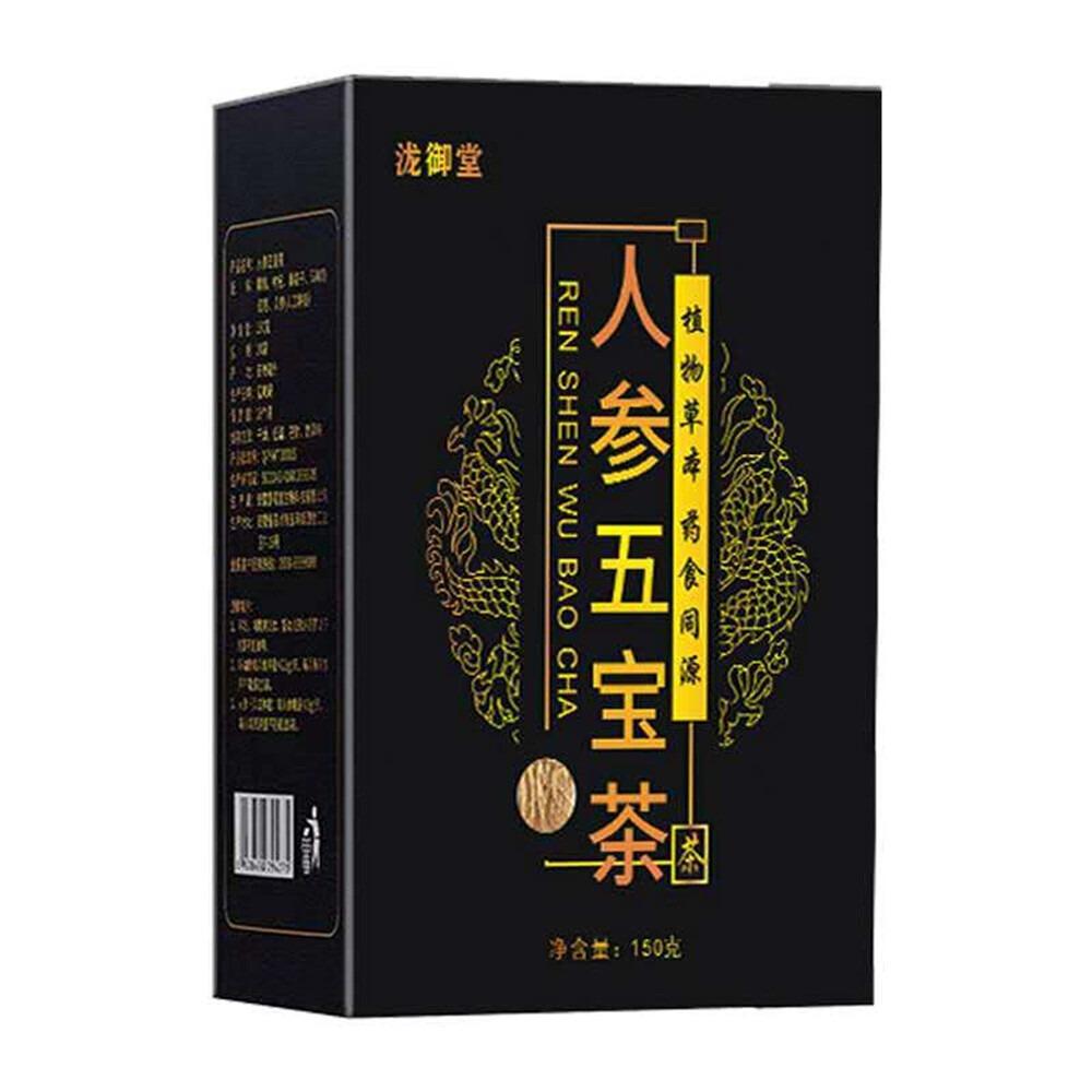 Ginseng Kruidenthee Vijf Ingrediënten Traditionele Melange Cafeïnevrij Botanische Infusie
