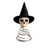 Halloween Tree Topper Witch Hat Spring Skeleton Decoration for