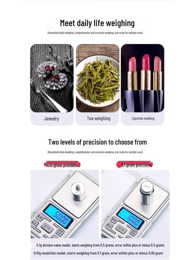 High-Precision 0.01g Jewelry and Gold Scale - Accurate Gram Measurement