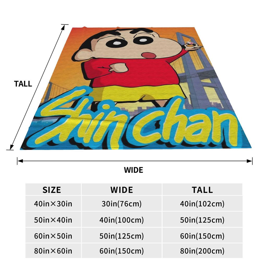 Crayons Shin-chans Funny Cartoon Blankets Quality Super Soft Throw Blanket Autumn Students Couch Bed Funny Bedspread