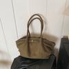 Niche Design Same Style Belt Buckle Handbag Tote Bag Bat Bag Matte Suede Wing Bag