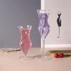 Bicchiere da Cocktail Corpo Femminile Visibile Bicchiere da Whisky Trasparente Tazza Alta Elegante Pub