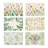 Floral Linen Placemat Tulip Spring Party Placemat Flowers Leaves Placemat Protects Table from
