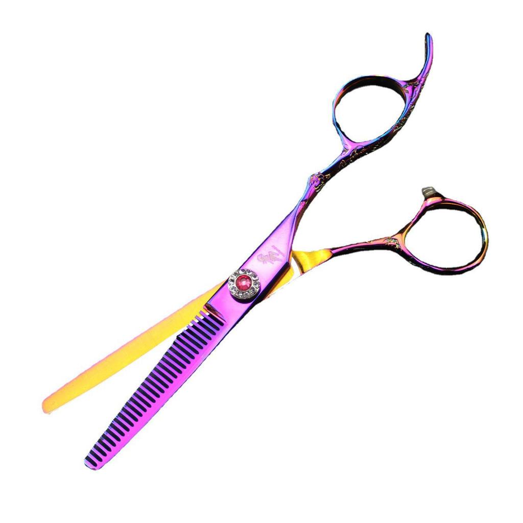 6.0" Pink Pathfinder Plum Blossom Hairdressing Scissors & Thinning Shears Set