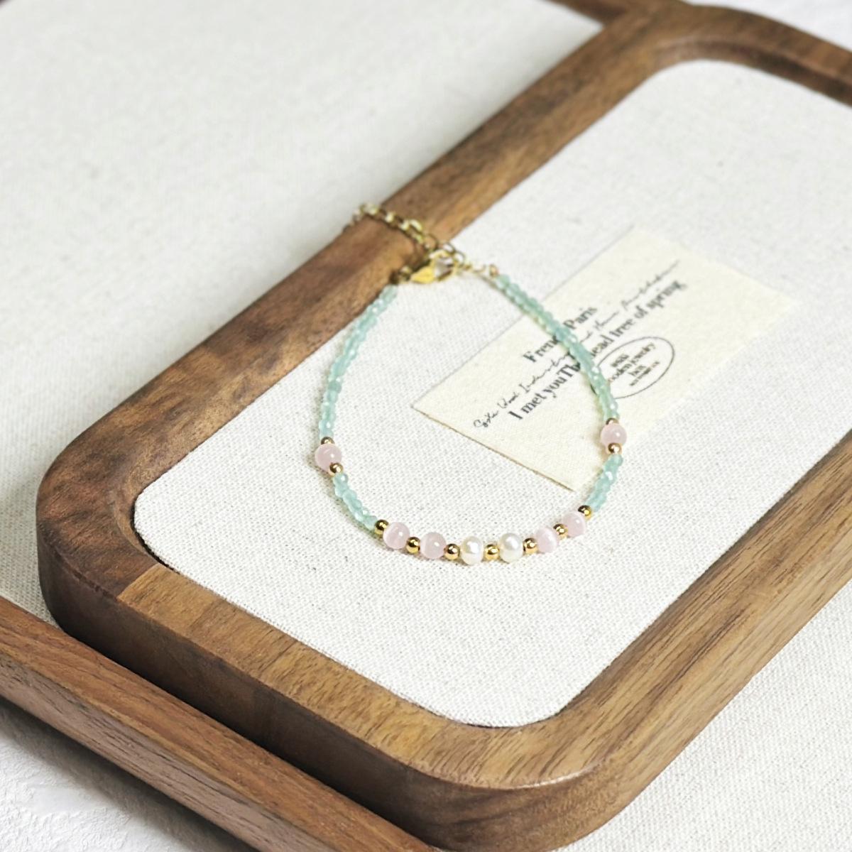 Korean Crystal Pearl Beaded Bracelet - Elegant, Simple & Versatile Gift for Friends