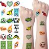 54 Stück Temporäre Tattoos für Kinder Fußball Fake Tattoo Aufkleber Wasserdichte Tattoo Aufkleber für Hand Körper Arm Party Geschenk