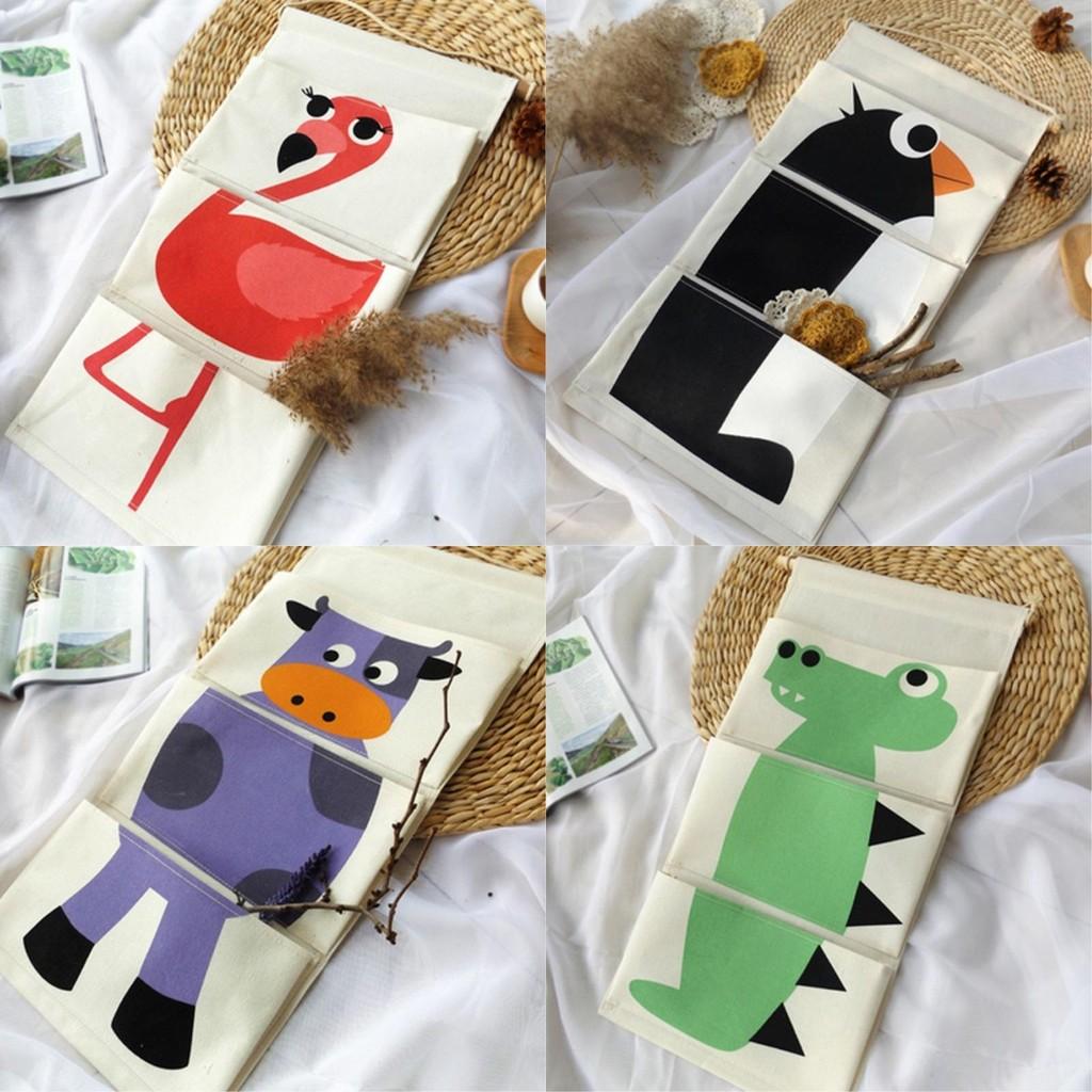 Cartoon Penguin Dinosaur Animal Wall Mount Organizer Bathroom Kitchen Storage
