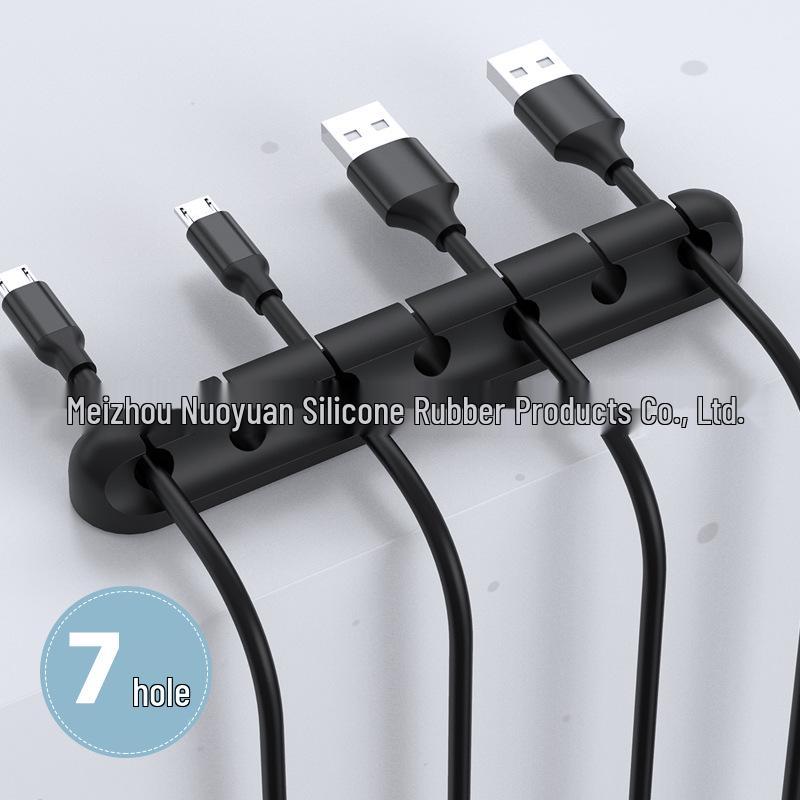 Silicone Cable Protector & Organizer: Self-adhesive Desktop & Car Clip Winder for Cables