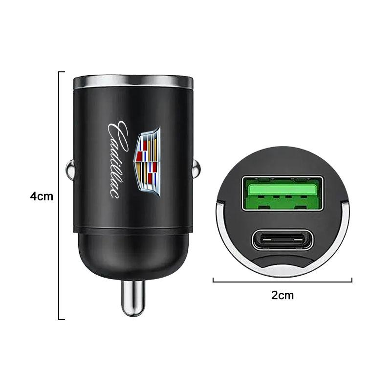 Car Fast Charger USB Type-C Charging Adapter Accessories For Cadillac XT5 XTS CTS BLS SLS DTS SRX Escalade Tiburon Deville