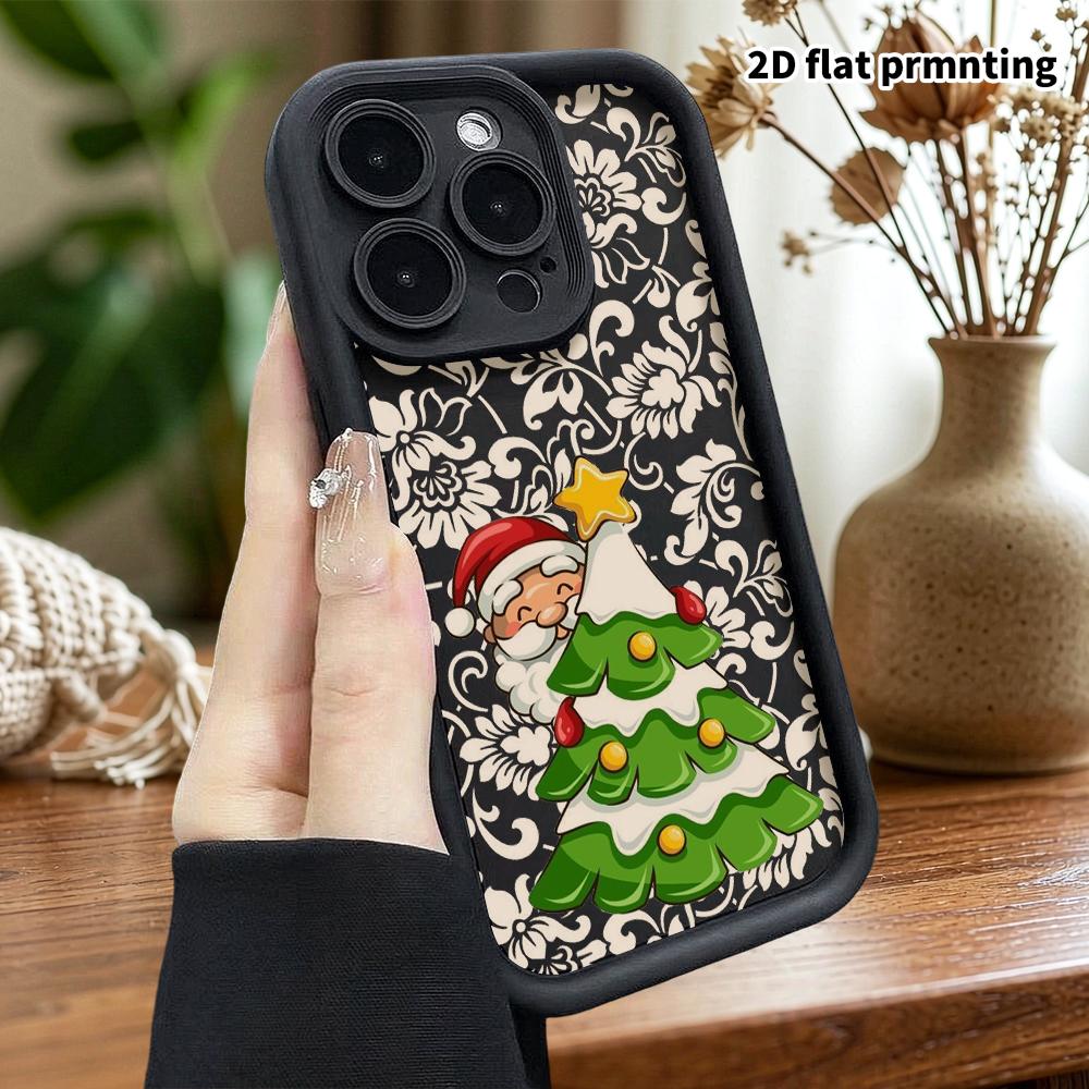 Phone Case: 2D Flat Design Suitable for iPhone 18 17 16 15 14 13 Pro Protective Case, Unisex, Christmas Holiday, Christmas and Halloween Gift