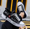 Casual Shoes Men's Canvas Shoes Male Sneakers Breathable Men Sports Shoes Black Cloth Shoe Trend Letter Men Shoe Low Cut Sneaker