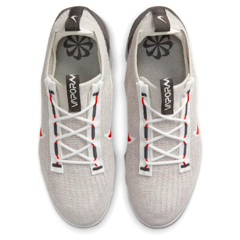 Nike Air Vapormax 2021 Flyknit 'Light Bone University Red' Running Shoes DH4085-003
