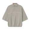 Fear of God Essentials Active Trace Quarter Sleeve Modern Polo Seal Unisex Tops Grey 192SP264302F