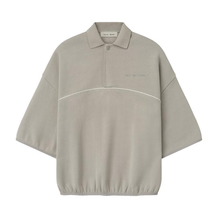 Fear of God Essentials Active Trace Quarter Sleeve Modern Polo Seal Unisex Tops Grey 192SP264302F