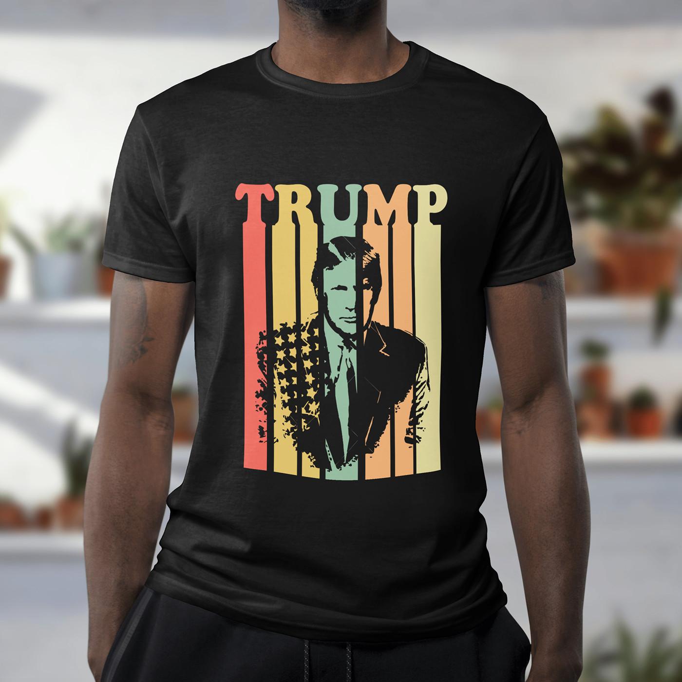 TRUMP T-Shirt | Donald Trump USA President Tee | MAGA Republican America Top S разноцветный