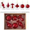 Joymerry Christmas Glass Tree Ornaments Gift Box Set With Lighttransmitting Design For Holiday Decor