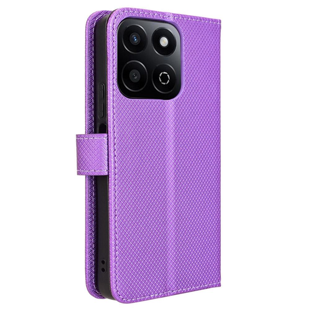 For Honor 200 Smart 5G/Play 60 Plus 5G/Play 9T/X7c 4G Case Diamond Texture PU Leather Phone Cover