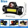 Mini Rechargeable LED Headlamp with COB and XPE Waterproof Magnetic Lightweight Head Flashlight, Adjustable for Camping, Fishing, Hiking, Outdoor Use