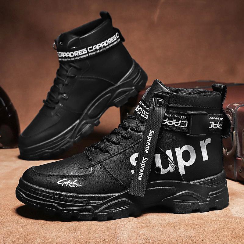 

High-top tooling boots men s autumn new Korean version of versatile casual thick-soled Martin boots trendy breathable sports men s boots trendy 39
