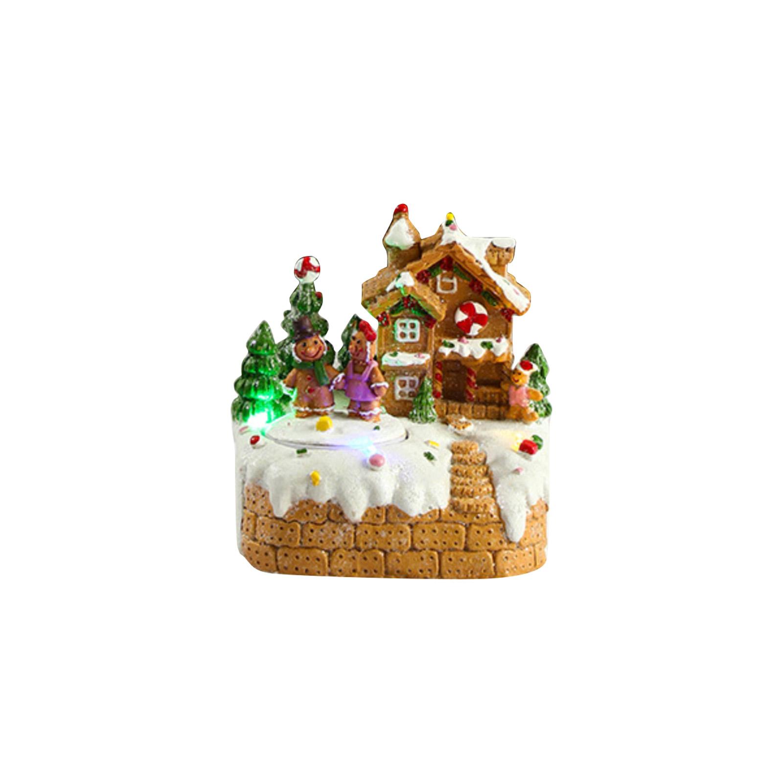 

Glowing Gingerbread House With Lights - Animated Christmas Decoration For Indoor Festive Display One Size
