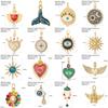 Evil Blue Eye Heart Necklace for Women Cute Gold Star Collars Diy Pendant Stainless Steel Chain High Quality
