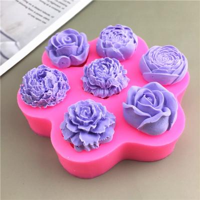Forma silikonowa DIY 3D w kształcie piwonii, róży, do ciasta, fondant, mydła, babeczek, cukierków, czekolady, galaretki, do pieczenia, narzędzia do dekoracji kwiatowych
