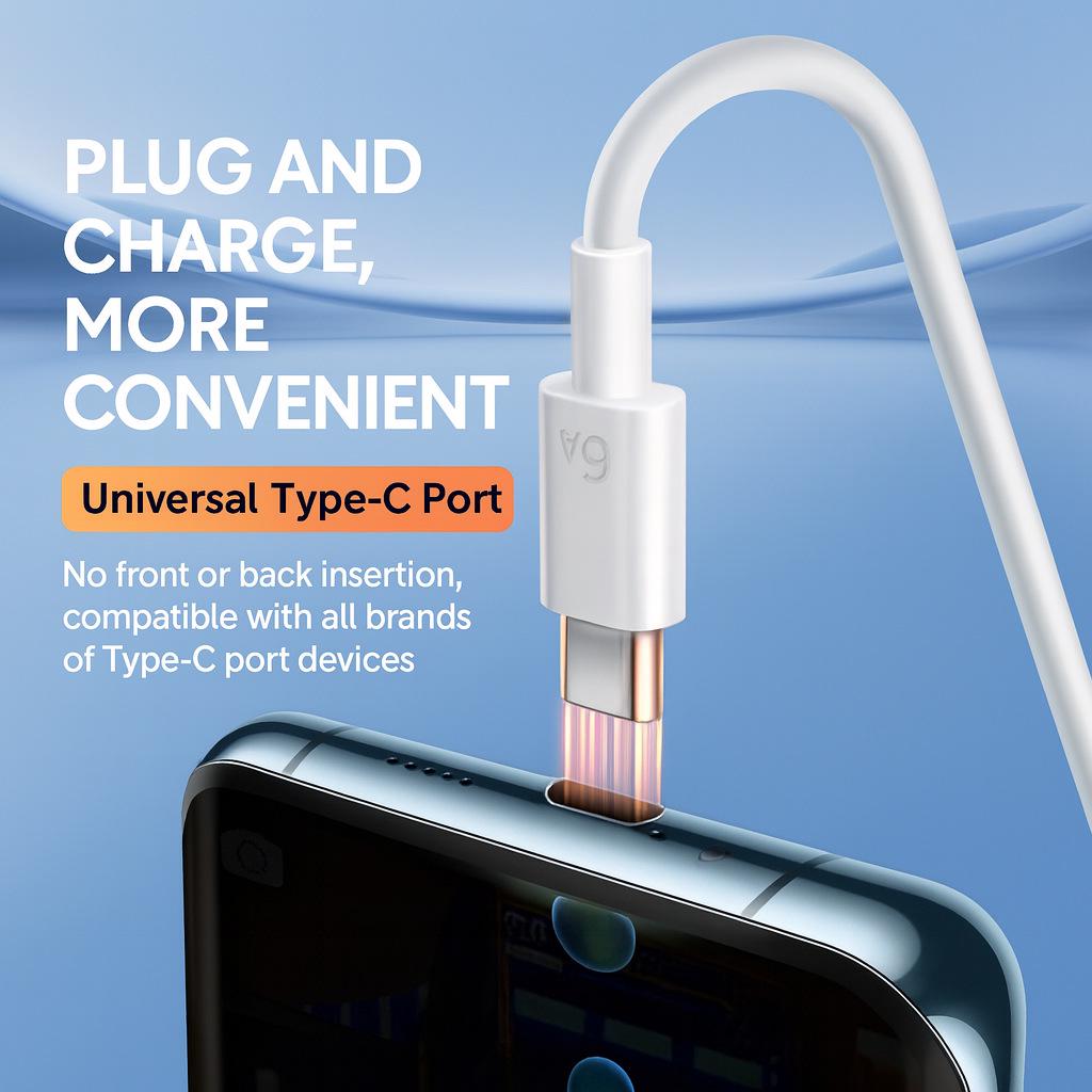 88W Dual-Port USB-A+C Super Fast Charger with 6A Type-C Cable Set