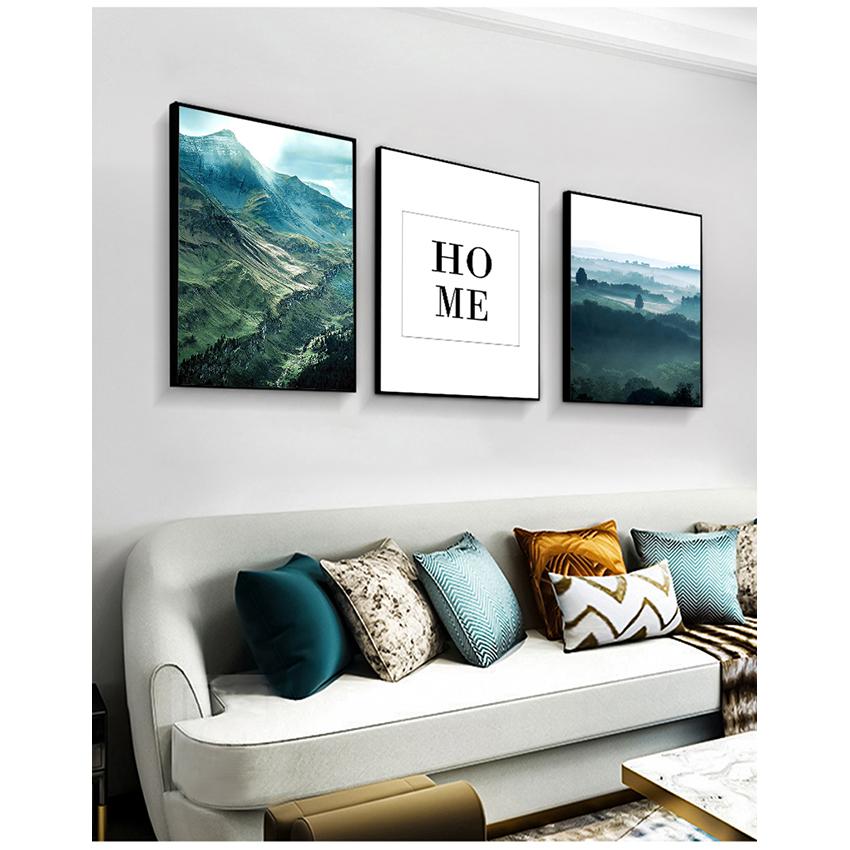 İskandinav Tarzı Duvar Sanatı Tuval Baskı Boyama Oturma Odası Dekorasyon Resim İskandinav Dolomites Göl Doğa Manzara