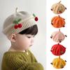 Winter Baby Berets Cherry Newborn Bonnet Hats Lovely Knitted Pumpkin Hat  Winter/Autumn