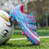 Football Shoes Boys and Girls Teens Velcro Long Nails Broken Nails Flat Bottom Nails Low Top Student Game Training Shoes