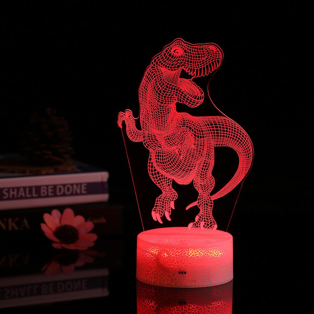 3D Dinosaur Led Night Light   Lamp Color Changing Lights Bedside Table Desk Lamp with Touching & Remote Control for Kids Gifts Home Decoration