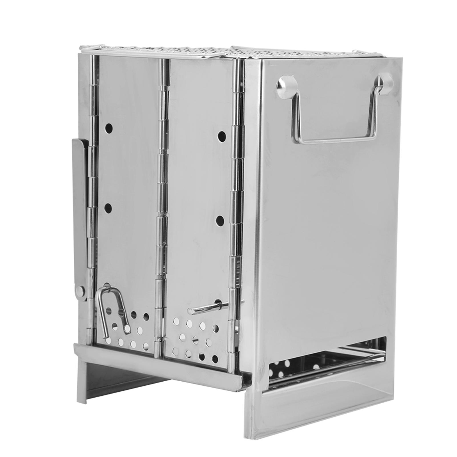 

Интегрированная складная дровяная печь для улицы, кемпинга, барбекю, гриль, нержавеющая сталь, штыревой тип